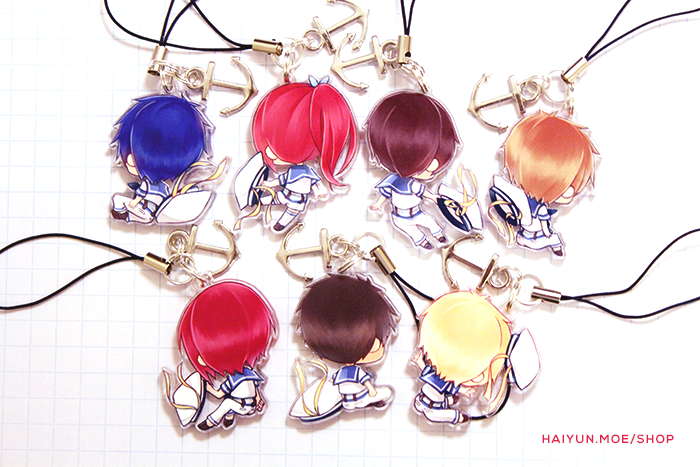 Free! Sailor Double-Sided Clear Acrylic Charms — haiyun Free! Sailor Double-Sided Clear Acrylic Charms — haiyun